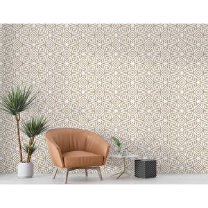 Geometrik Motifli Duvar Kağıdı - Dkb955031