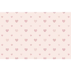 Kalp Desenli Çocuk Odası Duvar Kağıdı Baskı - Dkm168062
