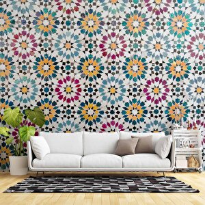 Turkuaz Mermer Desenli Duvar Kağıdı - Dkb950014 450x200 cm