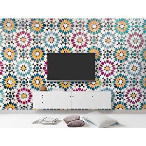 Turkuaz Mermer Desenli Duvar Kağıdı - Dkb950097 425x300 cm