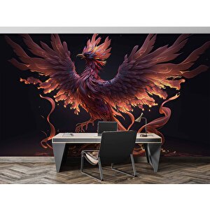 Anka Kuşu Desenli Duvar Kağıdı - Dkm718024 150x240 cm