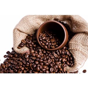Çuvalda Kahve Çekirdekli Cafe Duvar Kağıdı Baskı - Dkb276058