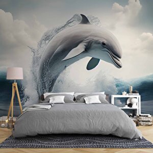 Yunus Balığı Temalı Duvar Kağıdı - Dkm588118 425x315 cm