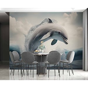 Yunus Balığı Temalı Duvar Kağıdı - Dkm588118