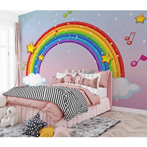 Gökkuşağı Çocuk Odası Duvar Kağıdı Baskı - Dkm366001 100x100 cm