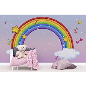Gökkuşağı Çocuk Odası Duvar Kağıdı Baskı - Dkm366001