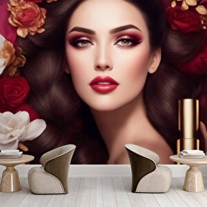 Kadın Güzellik Merkezi Duvar Kağıdı Baskı - Dkm129010