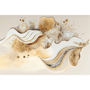 3 Boyutlu Altın Desenli Duvar Kağıdı - Dkm762014