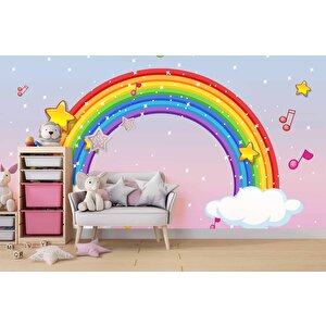 Gökkuşağı Çocuk Odası Duvar Kağıdı Baskı - Dkm366074