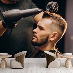 Erkek Kuaförü Duvar Kağıdı Baskı - Dkm164007 275x200 cm