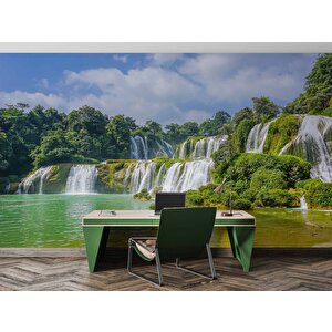 Nehir Ve Şelale Manzaralı Duvar Kağıdı - Dkm852037