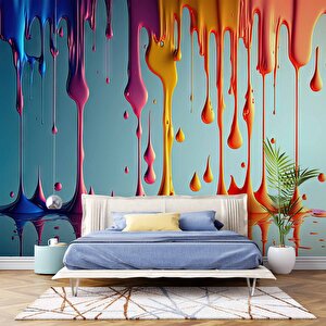 Akan Boya Temalı Duvar Kağıdı Baskı - Dkm557023 100x240 cm