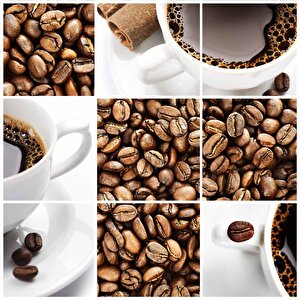 Kahve Çekirdeği Cafe Duvar Kağıdı Baskı - Dkm288012