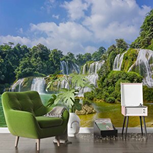 Nehir Ve Şelale Manzaralı Duvar Kağıdı - Dkm852116