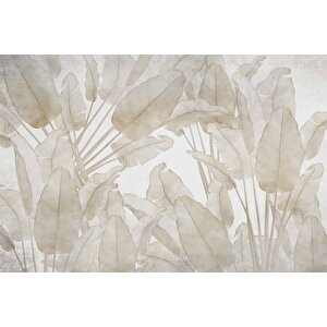 Soft Tropikal Yaprak Desenli Duvar Kağıdı Baskı - Dkm097027