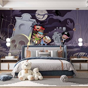 Hallowen Çocuk Odası Duvar Kağıdı Baskı - Dkm435103 600x300 cm