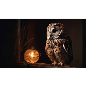 Gece Ve Baykuş Manzaralı Duvar Kağıdı - Dkm867094