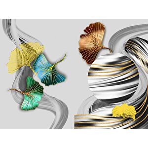 3 Boyutlu Gri Temalı Geometrik Duvar Kağıdı - Dkm806072