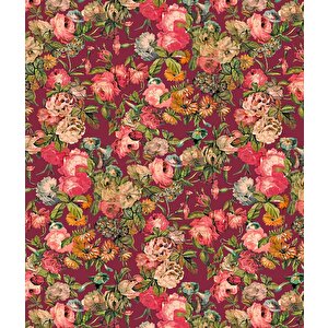 Pembe Gül Desenli Duvar Kağıdı - Dkm461097