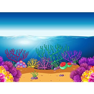 Deniz Altı Temalı Duvar Kağıdı Posteri Baskı - Dkm358013