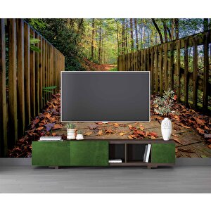 Sonbahar Köprü Manzaralı Duvar Kağıdı Baskı - Dkm243009 325x200 cm