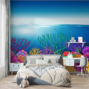 Deniz Altı Temalı Duvar Kağıdı Posteri Baskı - Dkm358047