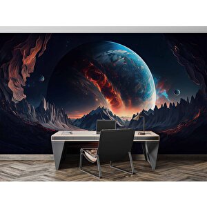 Uzaydan Galaksi Manzarası Duvar Kağıdı - Dkm466120