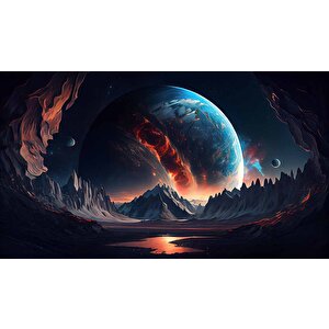 Uzaydan Galaksi Manzarası Duvar Kağıdı - Dkm466120