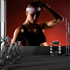 Kadın Spor Salonu Için Duvar Kağıdı - Dkm345001 100x100 cm