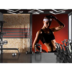 Kadın Spor Salonu Için Duvar Kağıdı - Dkm345001 100x100 cm