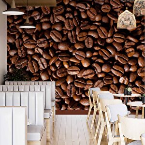 Kahve Çekirdeği Cafe Duvar Kağıdı Baskı - Dkm261104 700x300 cm