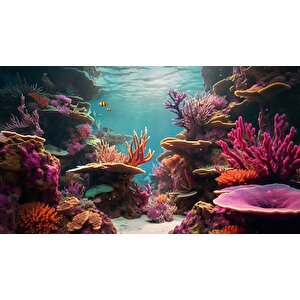 Su Altı Manzaralı Duvar Kağıdı Baskı - Dkm241092