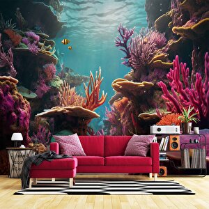 Su Altı Manzaralı Duvar Kağıdı Baskı - Dkm241068 225x280 cm