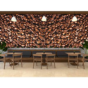 Kahve Çekirdeği Cafe Duvar Kağıdı Baskı - Dkm261033 400x240 cm