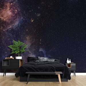 Uzaydaki Yıldız Manzaralı Duvar Kağıdı Baskı - Dkm535021 800x200 cm