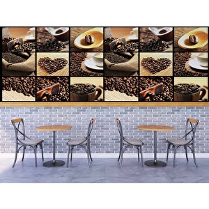 Kahveli Duvar Kağıdı Posterleri Cafe Duvar Kağıdı Baskı - Dkm284019