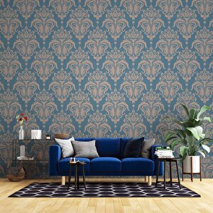 Nostaljik Laciver Altın Desenli Duvar Kağıdı - Dkm702024 150x240 cm