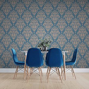 Nostaljik Laciver Altın Desenli Duvar Kağıdı - Dkm702024