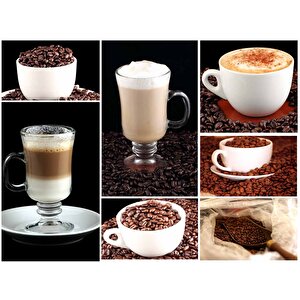 Kahve Çeşitleri Cafe Duvar Kağıdı Baskı - Dkm296026