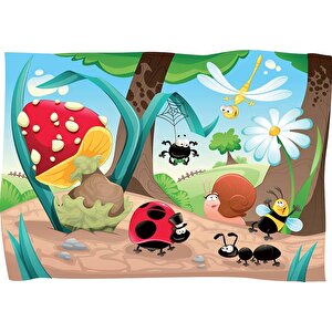 Minik Hayvanlar Çocuk Odası Duvar Kağıdı Baskı - Dkm396042