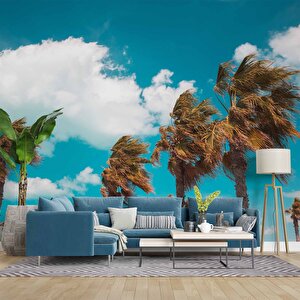 Palmiye Duvar Kağıdı Baskı - Dkm220126 800x315 cm