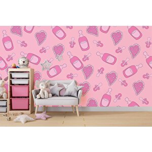 Biberon Ve Emzik Bebek Odası Duvar Kağıdı Baskı - Dkm385080