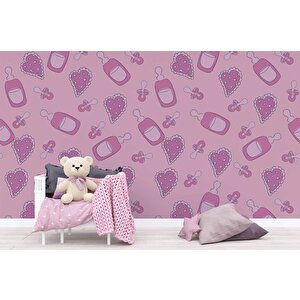 Biberon Ve Emzik Bebek Odası Duvar Kağıdı Baskı - Dkm385080