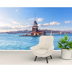 İstanbul Kız Kulesi Manzaralı Duvar Kağıdı - Dkm719061