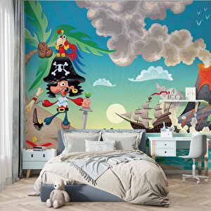 Korsan Adası Çocuk Odası Duvar Kağıdı Baskı - Dkm423112