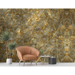 Zümrüt Mermer Desenli Duvar Kağıdı - Dkm481074