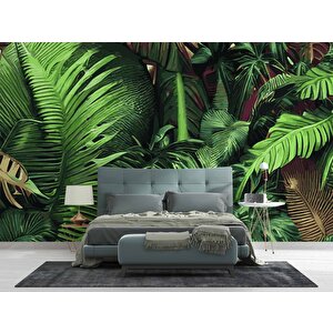 Botanik Bahçe Yaprak Temalı Duvar Kağıdı - Dkm486065 100x280 cm