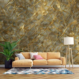 Zümrüt Mermer Desenli Duvar Kağıdı - Dkm481116 375x315 cm