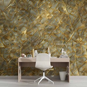 Zümrüt Mermer Desenli Duvar Kağıdı - Dkm481004