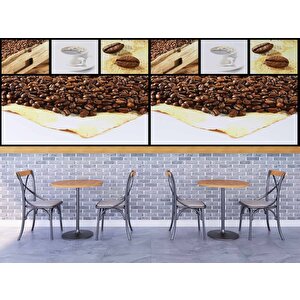 Kahve Çekirdekli Cafe Duvar Kağıdı Baskı - Dkb275058